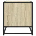Meuble TV chêne sonoma 61x40x46 cm bois d'ingénierie et métal