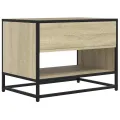 Meuble TV chêne sonoma 61x40x46 cm bois d'ingénierie et métal
