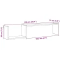Étagères murales 2 pcs vieux bois 100x15x20cm bois d'ingénierie