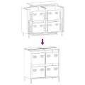 Buffet blanc 68x39x73,5 cm acier laminé à froid