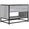 Meuble TV sonoma gris 61x40x46 cm bois d'ingénierie et métal