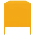 Meuble TV jaune moutarde 135x39x43,5 cm acier laminé à froid