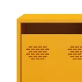 Meuble TV jaune moutarde 135x39x43,5 cm acier laminé à froid
