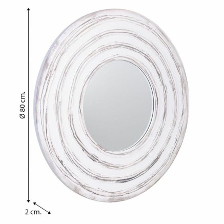 Miroir mural Alexandra House Living Blanc 2 x 40 x 80 cm Cercle 2
