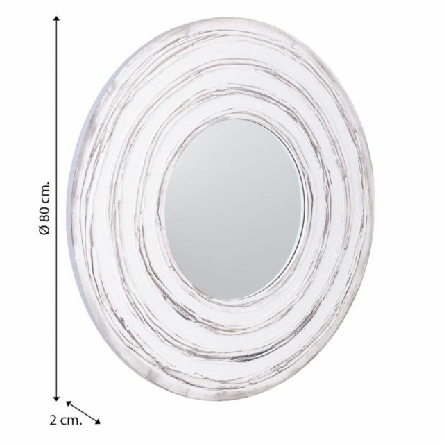 Miroir mural Alexandra House Living Blanc 2 x 40 x 80 cm Cercle