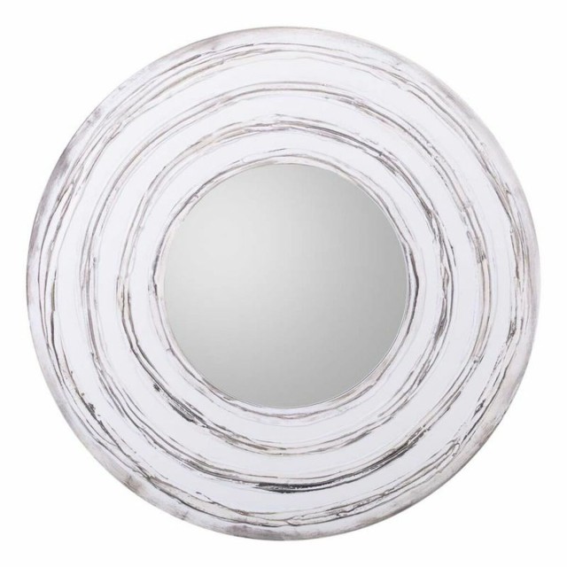 Specchio da parete Alexandra House Living Bianco 2 x 40 x 80 cm Cerchi