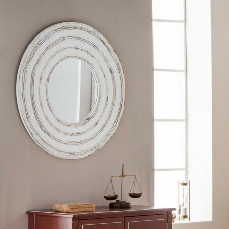Miroir mural Alexandra House Living Blanc 2 x 40 x 80 cm Cercle
