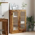 Bibliothèque vieux bois 82,5x30,5x115 cm bois d'ingénierie