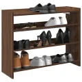 Étagère à chaussures chêne marron 80x25x61,5 cm bois ingénierie