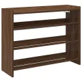 Étagère à chaussures chêne marron 80x25x61,5 cm bois ingénierie