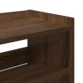 Étagère à chaussures chêne marron 80x25x61,5 cm bois ingénierie