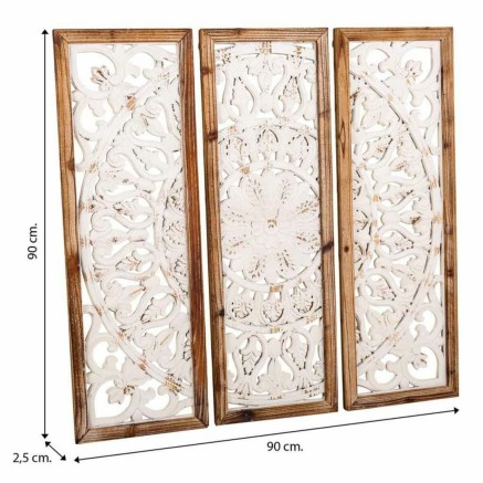 Decorazione da Parete Alexandra House Living Legno di abete Legno MDF 2