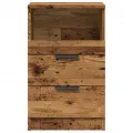 Tables de chevet 2 pcs vieux bois 40x36x65 cm bois d'ingénierie