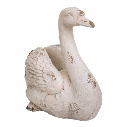 Blumentopf Alexandra House Living Swan Fiberglas Magnesium 35 x 48 x 5