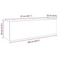 Armoire murale de bain chêne marron 100x25x30cm bois ingénierie