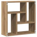 Étagère murale chêne artisanal 45x16x45 cm bois d'ingénierie
