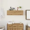 Armoire murale de bain chêne artisanal bois d'ingénierie