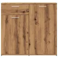 Buffet chêne artisanal 80x36x75 cm bois d'ingénierie