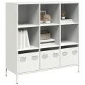 Buffet haut blanc 101,5x39x103,5 cm acier