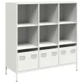 Buffet haut blanc 101,5x39x103,5 cm acier