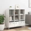 Buffet haut blanc 101,5x39x103,5 cm acier