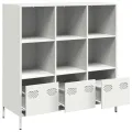 Buffet haut blanc 101,5x39x103,5 cm acier