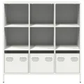 Buffet haut blanc 101,5x39x103,5 cm acier