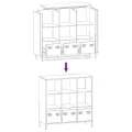 Buffet haut blanc 101,5x39x103,5 cm acier