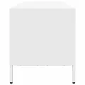 Meuble TV blanc 202x39x43,5 cm acier laminé à froid