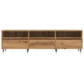 Meuble TV chêne artisanal 150x30x44,5 cm bois d'ingénierie
