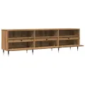 Meuble TV chêne artisanal 150x30x44,5 cm bois d'ingénierie