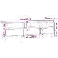 Meuble TV chêne artisanal 150x30x44,5 cm bois d'ingénierie