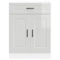 Armoire de cuisine Porto blanc brillant bois ingénierie