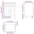 Armoire de cuisine Porto blanc brillant bois ingénierie