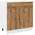 Armoire de plancher à tiroir chêne artisanal 80x46x81,5 cm