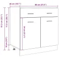 Armoire de plancher à tiroir chêne artisanal 80x46x81,5 cm
