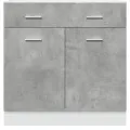 Armoire de plancher à tiroir Gris béton 80x46x81,5 cm Aggloméré