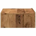 Meuble TV avec éclairage LED vieux bois 60x35x15,5 cm