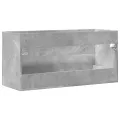 Armoire d'évier Gris béton 100x38,5x48 cm Aggloméré