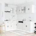 Ensemble d'armoires cuisine 11pcs Porto blanc bois d'ingénierie