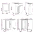 Ensemble d'armoires cuisine 11pcs Porto blanc bois d'ingénierie