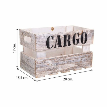 Storage boxes Alexandra House Living CARGO White Fir wood 24 x 19 x 38