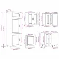 Ensemble d'armoires de cuisine 14 pcs Porto bois d'ingénierie