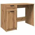 Bureau chêne artisanal 100x50x75 cm bois d'ingénierie
