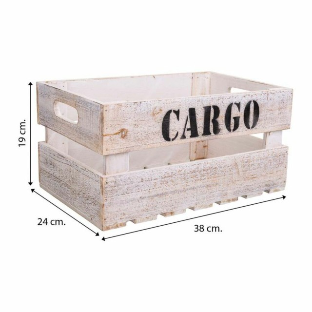 Cajas de almacenamiento Alexandra House Living CARGO Blanco Madera de