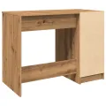 Bureau chêne artisanal 100x50x75 cm bois d'ingénierie