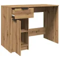 Bureau chêne artisanal 100x50x75 cm bois d'ingénierie