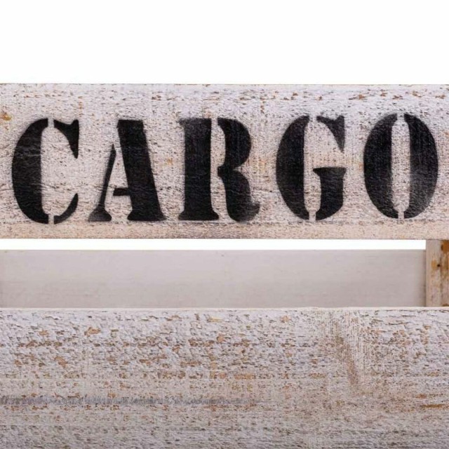 Cajas de almacenamiento Alexandra House Living CARGO Blanco Madera de