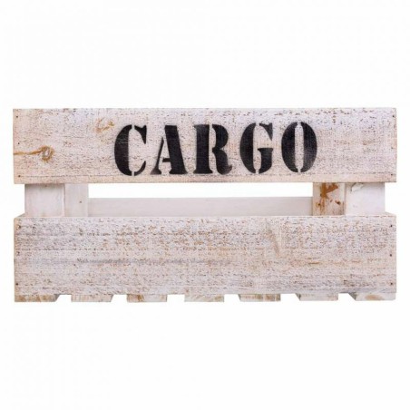 Opslagdozen Alexandra House Living CARGO Wit Sparrenhout 24 x 19 x 38