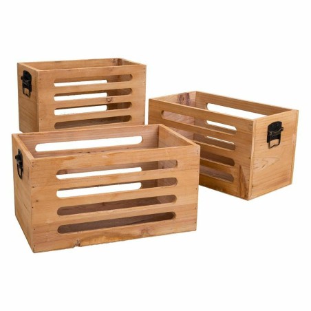 Boîtes de rangement Alexandra House Living Marron Bois d'épicéa 17